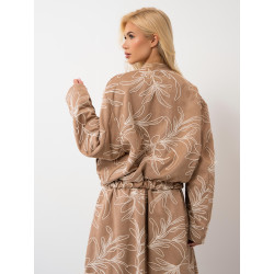 Kurtka bomberka z tłoczonym motywem kwiatowym