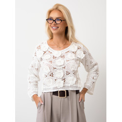 Ażurowa bluzka boho z haftowanymi kwiatami