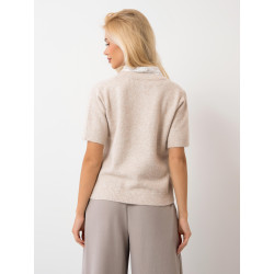 Sweter z koronkowym kołnierzem