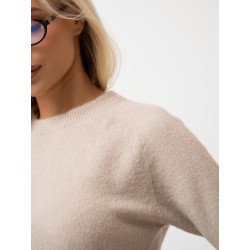 Dzianinowy sweter basic z krótkim rękawem