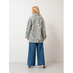 Oversize'owy płaszcz we wzór paisley