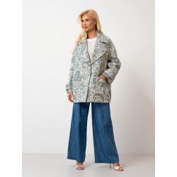 Oversize'owy płaszcz we wzór paisley