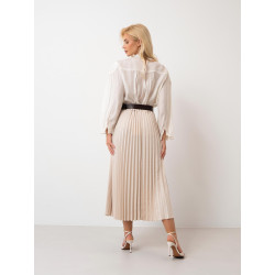 PLISOWANA SPÓDNICA MIDI Z PASKIEM