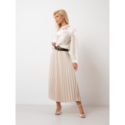 PLISOWANA SPÓDNICA MIDI Z PASKIEM
