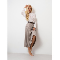 PLISOWANA SPÓDNICA MIDI Z PASKIEM