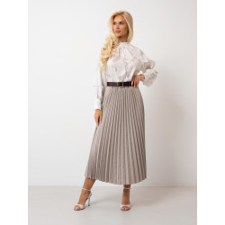 PLISOWANA SPÓDNICA MIDI Z PASKIEM