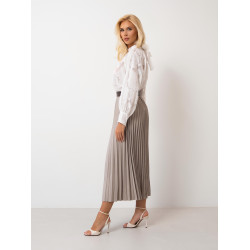 PLISOWANA SPÓDNICA MIDI Z PASKIEM