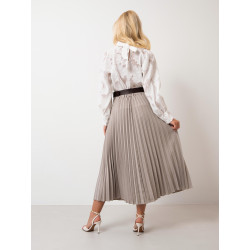 PLISOWANA SPÓDNICA MIDI Z PASKIEM