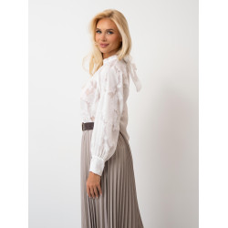 Bluzka z półtransparentnej tkaniny z subtelnym wzorem