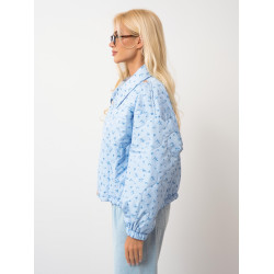 Pikowana kurtka w drobny kwiatowy wzór