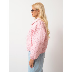 Pikowana kurtka w drobny kwiatowy wzór