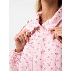 Pikowana kurtka w drobny kwiatowy wzór