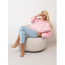 Pikowana kurtka w drobny kwiatowy wzór