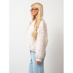 Pikowana kurtka w drobny kwiatowy wzór