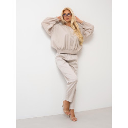 Bluzka z ozdobnymi haftowanymi rękawami | Sprzedaż hurtowa odzieży damskiej