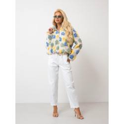 Casualowe spodnie z plecionym paskiem