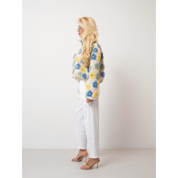 Casualowe spodnie z plecionym paskiem