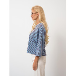 Oversize’owa bluzka w paski z szerokimi rękawami | Hurt odzieży włoskiej