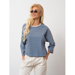 Oversize’owa bluzka w paski z szerokimi rękawami | Hurt odzieży włoskiej