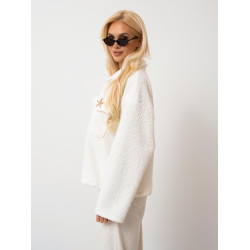 Kurtka teddy z dekoracyjnymi guzikami