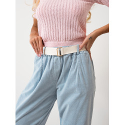 Sztruksowe spodnie z paskiem
