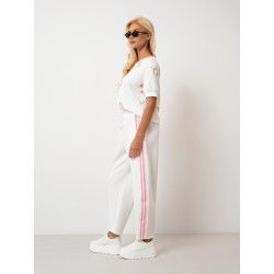 Luźne spodnie dresowe z lampasami