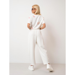 Luźne spodnie dresowe z lampasami