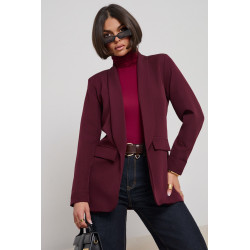 OVERSIZOWA MARYNARKA Z SZALOWYM KOŁNIERZEM