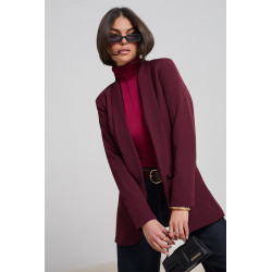 OVERSIZOWA MARYNARKA Z SZALOWYM KOŁNIERZEM