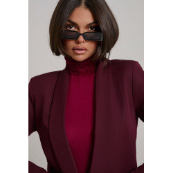 OVERSIZOWA MARYNARKA Z SZALOWYM KOŁNIERZEM