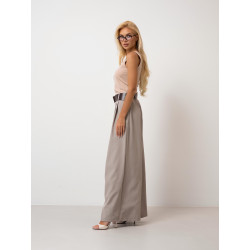 Szerokie spodnie typu palazzo z paskiem