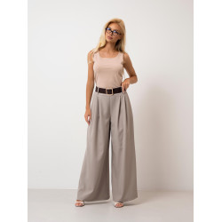 Szerokie spodnie typu palazzo z paskiem