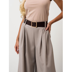 Szerokie spodnie typu palazzo z paskiem