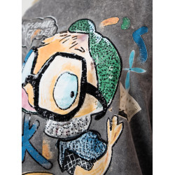 Bluza oversize z kolorową grafiką