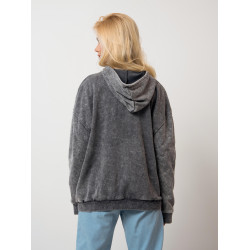 Bluza z kapturem i kolorowym nadrukiem graffiti