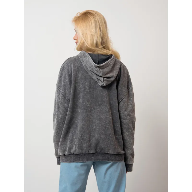 Bluza z kapturem i kolorowym nadrukiem graffiti