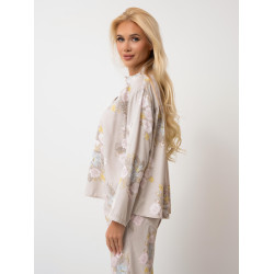 Koszula w pastelowe kwiaty z ozdobną stójką