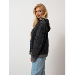 Bluza oversize z kapturem i motywem graficznym