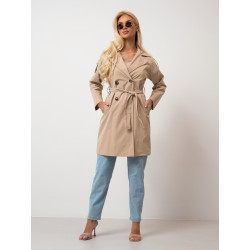 Dwurzędowy trencz z paskiem