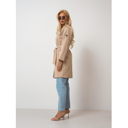 Dwurzędowy trencz z paskiem