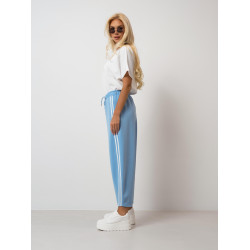 Luźne spodnie dresowe z lampasami