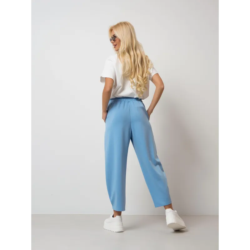 Luźne spodnie dresowe z lampasami