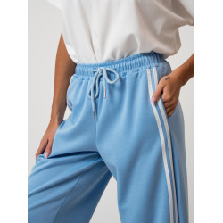 Luźne spodnie dresowe z lampasami