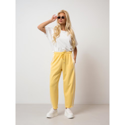 Luźne spodnie dresowe z lampasami