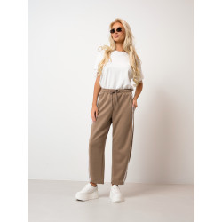 Luźne spodnie dresowe z lampasami
