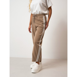 Luźne spodnie dresowe z lampasami