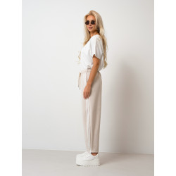 Luźne spodnie dresowe z lampasami