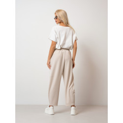 Luźne spodnie dresowe z lampasami