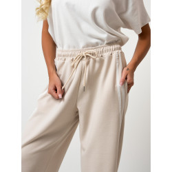 Luźne spodnie dresowe z lampasami