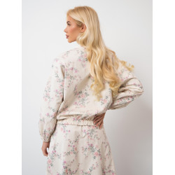 Krótka kurtka w pastelowa kwiaty